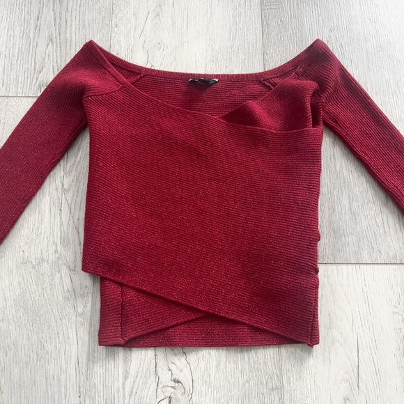 Guess | Red sparkle wrap sweater - Picture 5 of 8